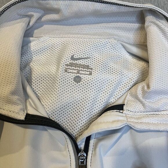 Nike Lightweight Medium Gray & White Full Zip Running Track Jacket Women's - Picture 9 of 12